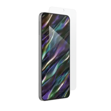 Front. ZAGG - Glass+ Defense Screen Protector for Samsung Galaxy S25+, S24+ - Clear.