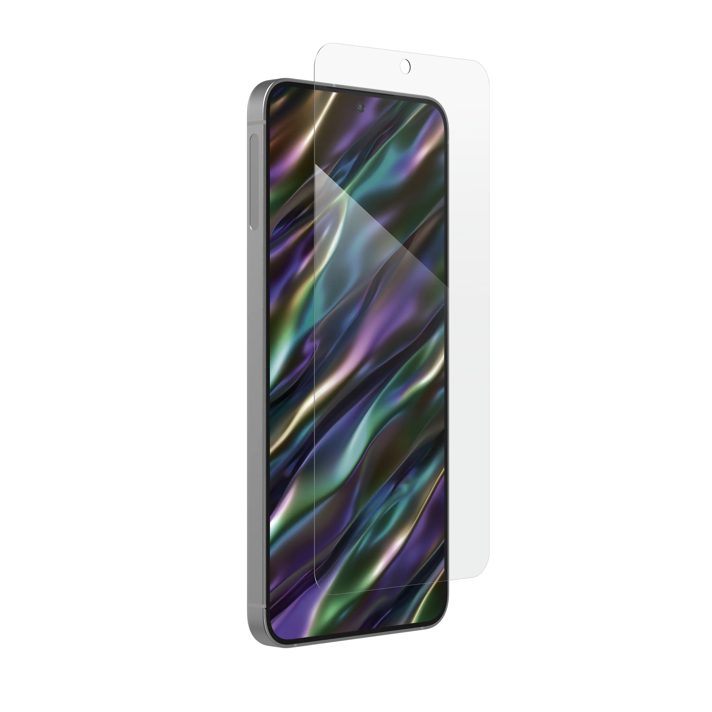 Front. ZAGG - Glass+ Defense Screen Protector for Samsung Galaxy S25+, S24+ - Clear.