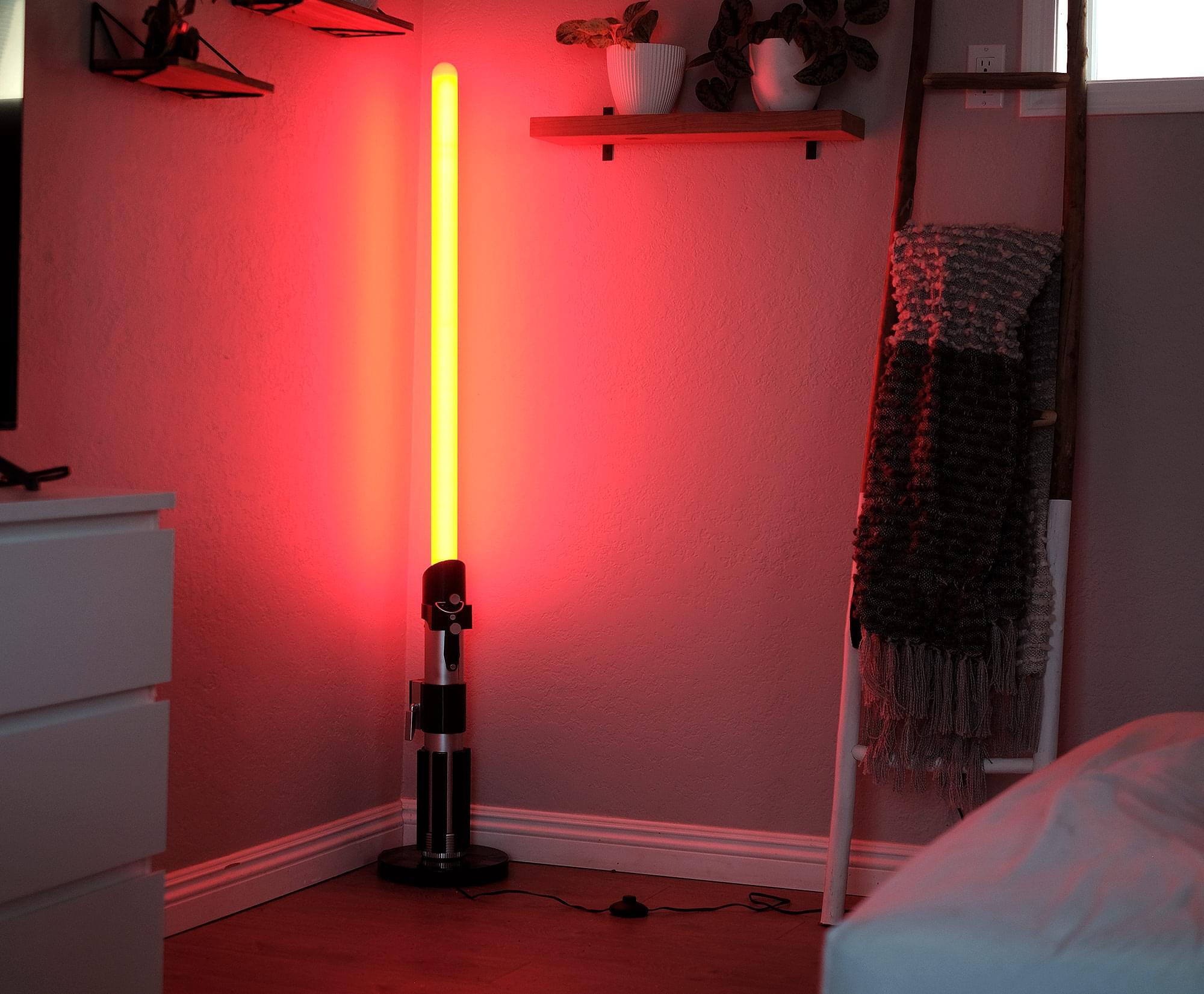 Alt View 4. Ukonic - Star Wars Darth Vader Lightsaber Standing Lamp | 5 Feet Tall - Red.