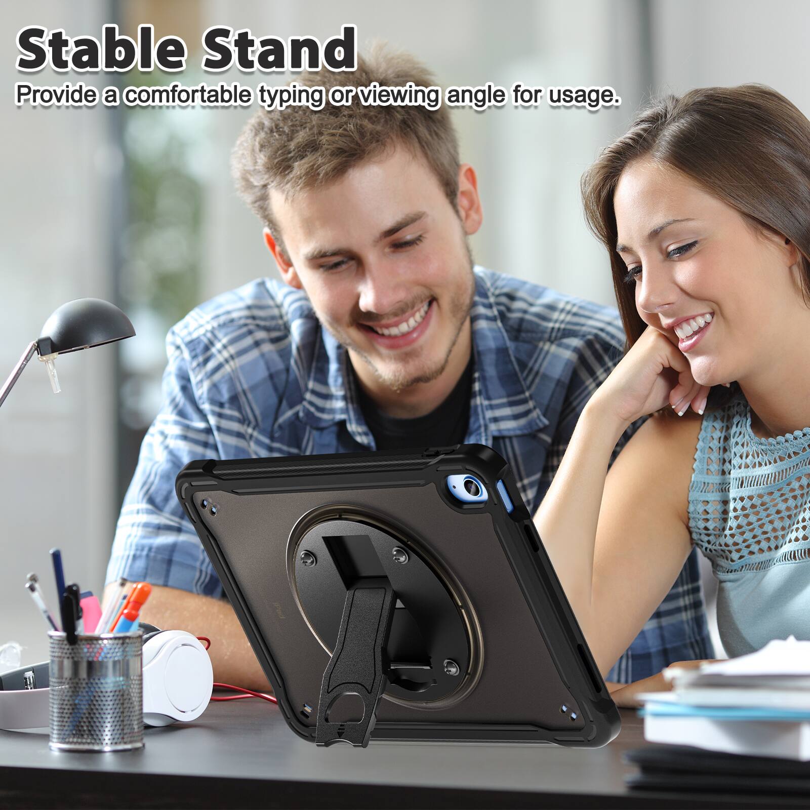 Stable Stand  
Provide a comfortable typing or viewing angle for usage.