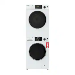 Equator - Advance Stackable EW 842 26 lbs Washer 2.5cf + ED 870 DL Electric Dryer 4cf Vented Sensor Stacked/ Matching 110V - White