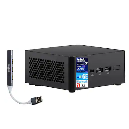 V0 DOOKGETORM aa i oare intel CORE ULTRA 7 intel ARC EEEHIE. - USB WiFi 6E Bluetooth * 5.3 Cetsiatas - USB Pe - UsS N