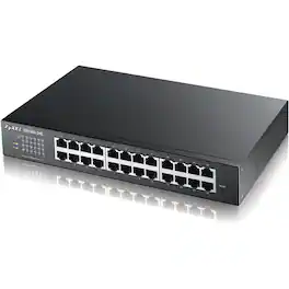 ZYXEL - GS1900-24E 24-Port Gigabit Smart Managed Switch (Compact Design) | Fanless - 24 Ports - Gigabit Ethernet - Unknown