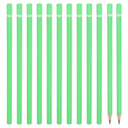 Unique Bargains - Triangle Wooden Pencils Bulk, 12pcs HB Graphite Pencils for Office, Eng, Writing, Art, Drawing - Green