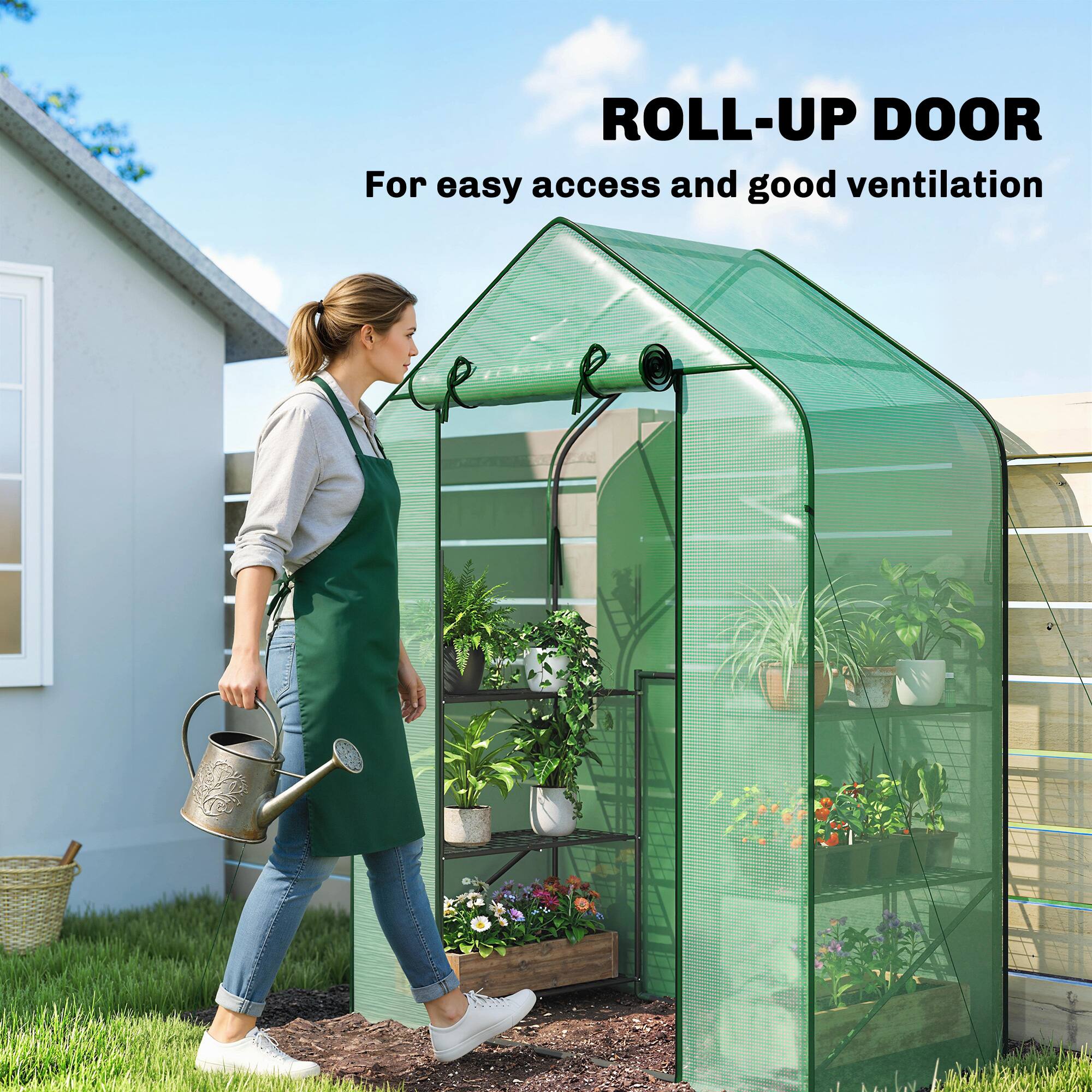 ROLL-UP DOOR  
For easy access and good ventilation