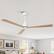 Front. Parrot Uncle - 52" Modern 3-Blade Ceiling Fan with Reversible DC Motor, 6-Speed, Remote Control, No Light - White.