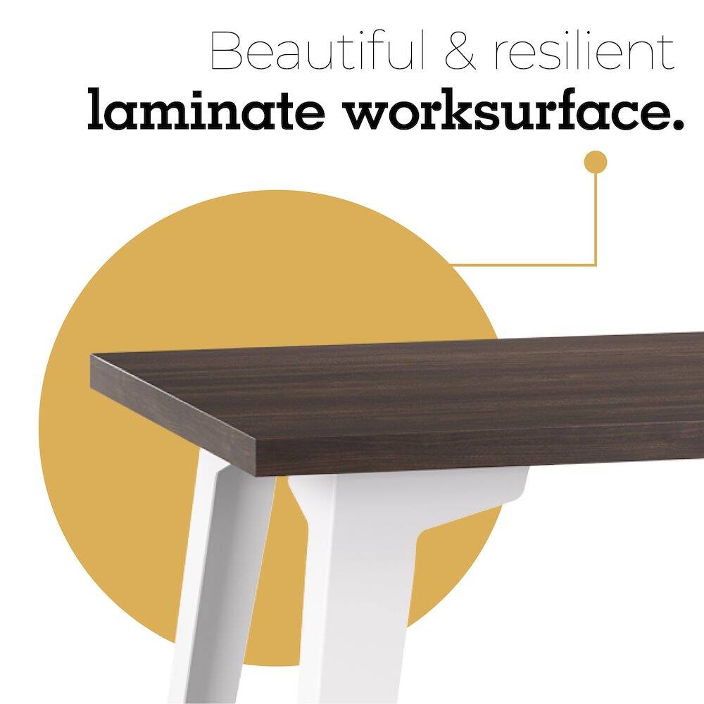 Beautiful & resilient laminate worksurface.