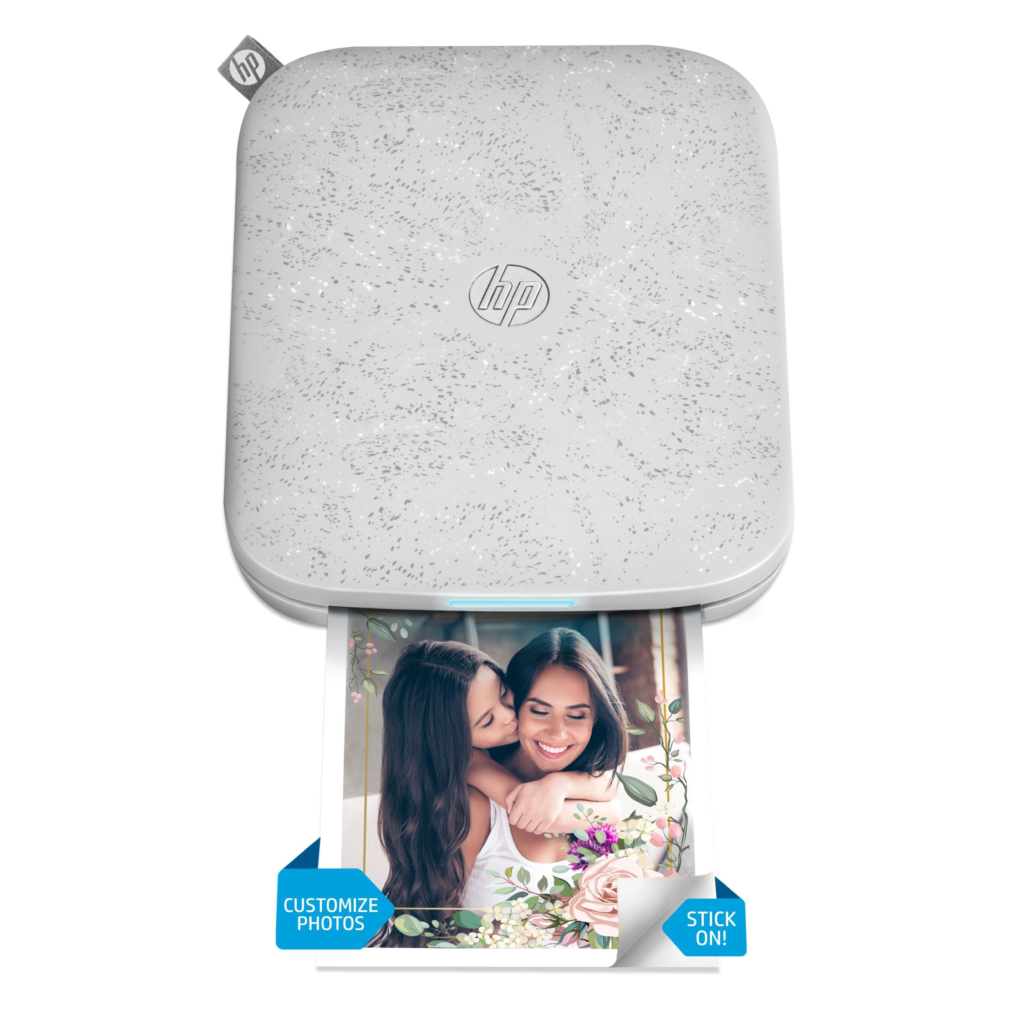 HP - Sprocket Portable Printer 3x4", Photo Printer Prints On 3.5x4.25” Zink Paper From iOS & Android - White