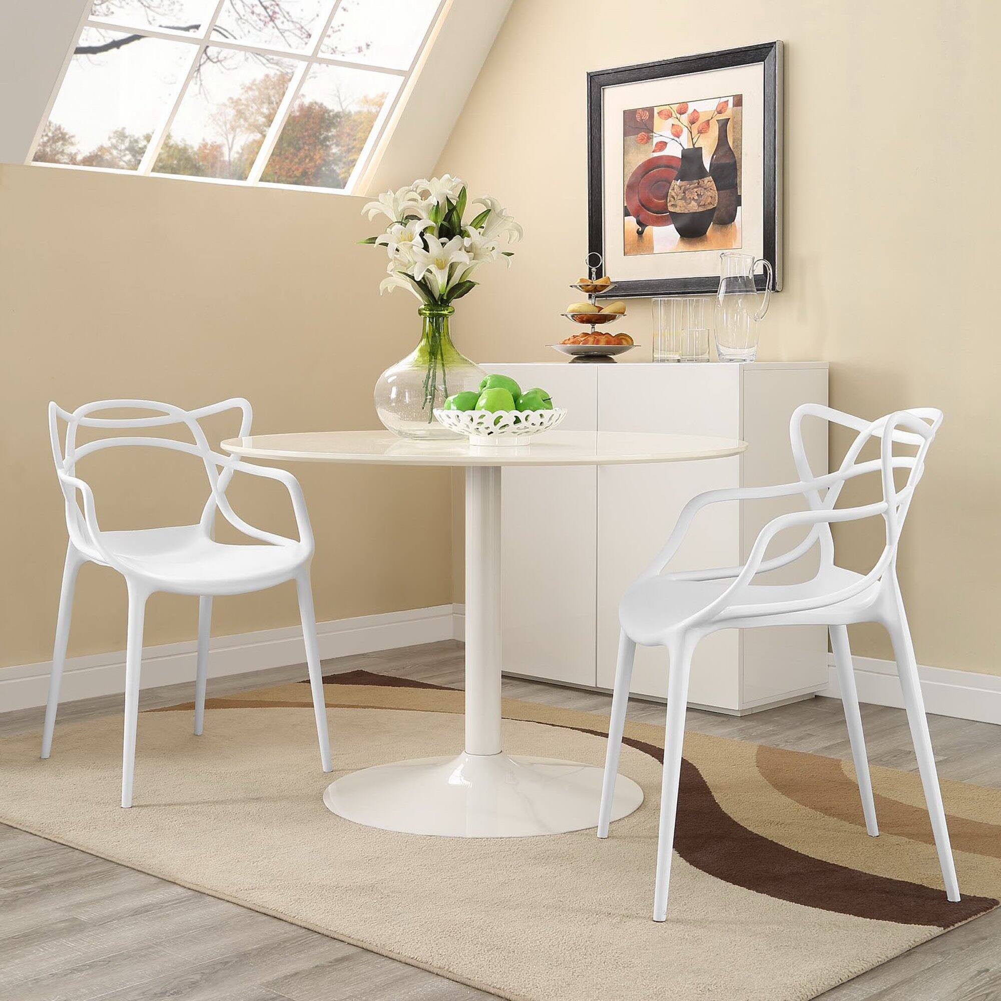 Back. Modway - Entangled Dining Set Set of 2 by Modway - White.