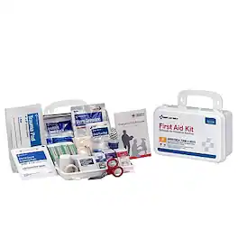 First Aid Only - Plastic Weatherproof First Aid Kit, ANSI 2015 Class A, 10 People, 71 Pieces - White