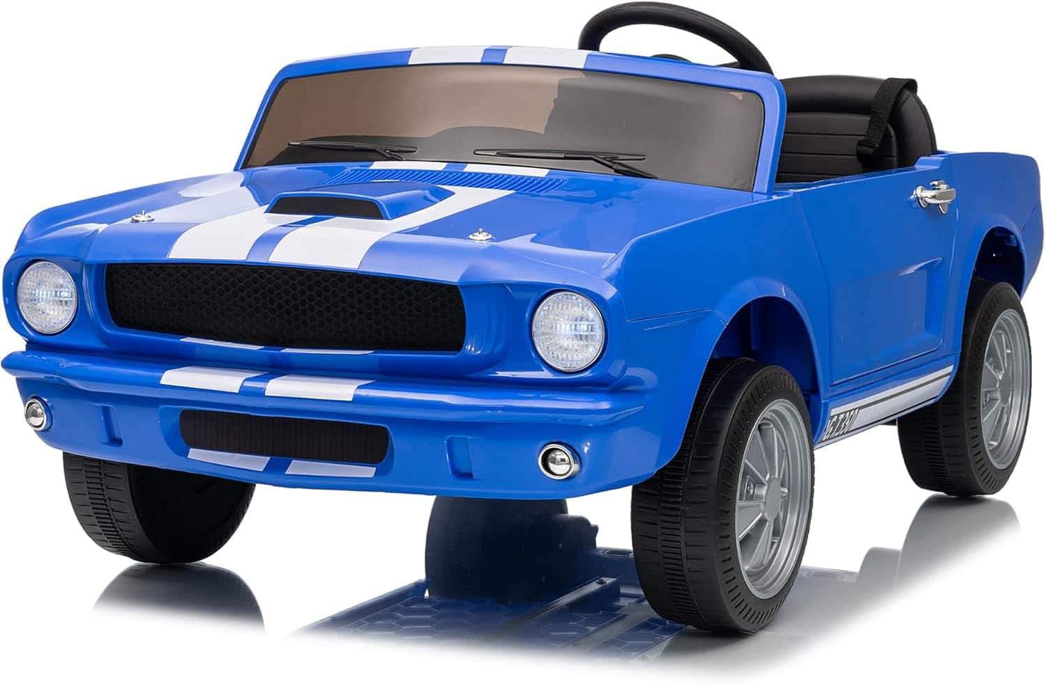 Homhougo - 24V Kids Electric Ride On Car, 2 Seater Battery Powered Vehicle w/ Parent Remote, LED Lights, Music