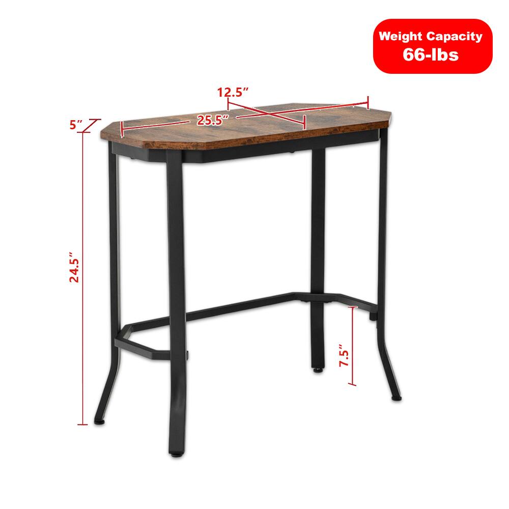 Weight Capacity: 66-lbs

Dimensions:
- Length: 25.5"
- Width: 12.5"
- Height: 24.5"
- Leg Width: 5"
- Leg Depth: 7.5"