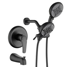 Boyel Living - Shower Set with Five Function Rain Shower and Handheld Shower and cUPC Pressure Balance Valve - Matte Black