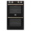 Forno Appliances - Vomero 30" Electric Convection Double Wall Oven - Black