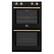 Front. Forno Appliances - Vomero 30" Electric Convection Double Wall Oven - Black.