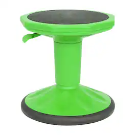 Flash Furniture - Carter Adjustable Height Kids Flexible Active Stool for Classroom and Home with Non-Skid Bottom, 14" - 18" Seat - Green