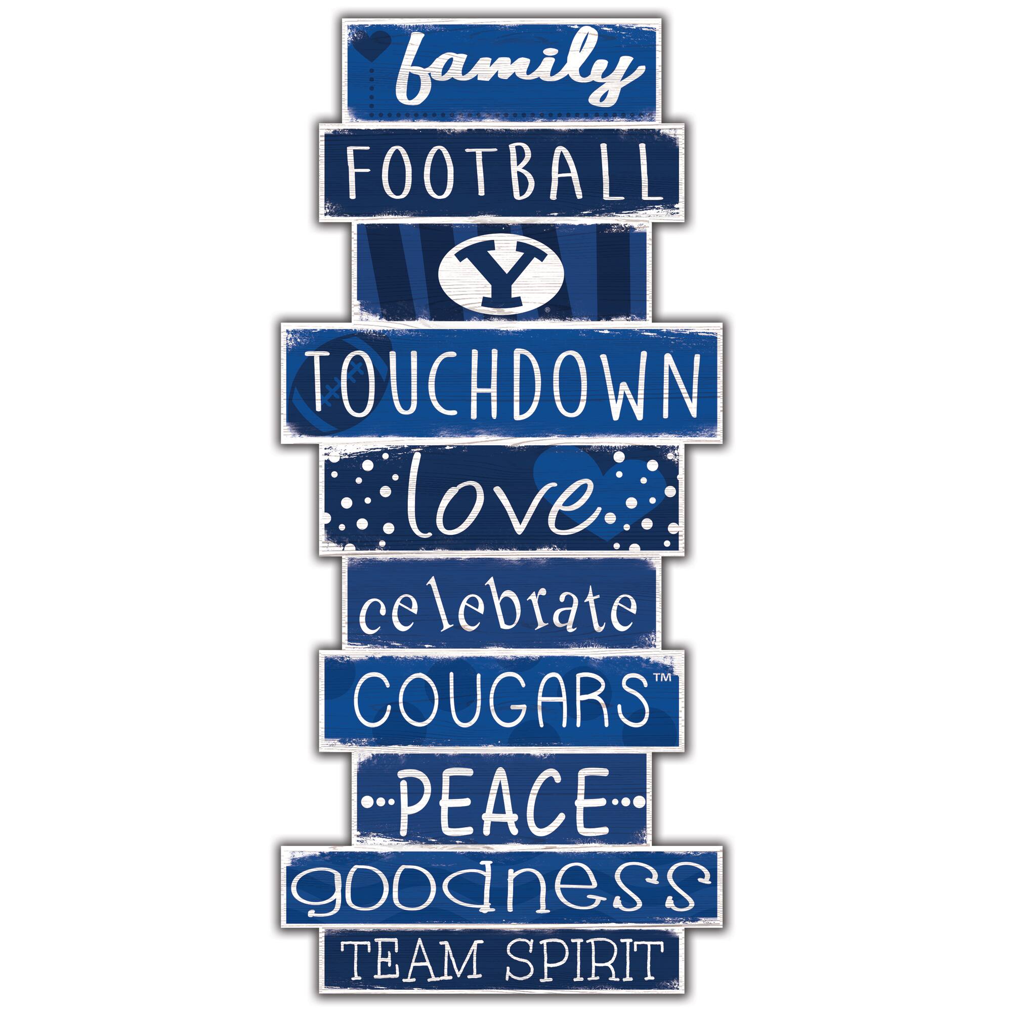 BYU Cougars 5'' x 24'' Celebrations Stack Sign