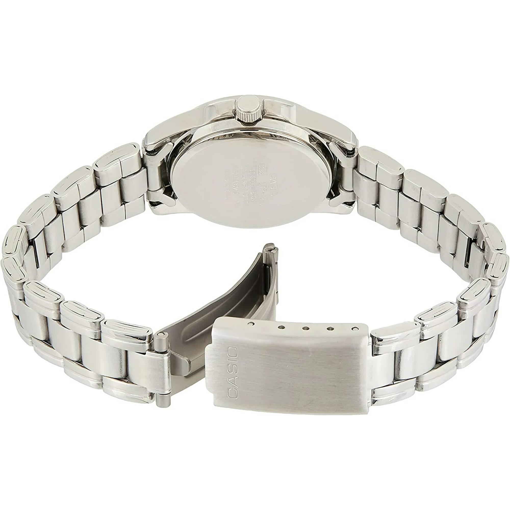 Alt View 2. Casio - Casio Women’s Silver Stainless Steel Analog Watch with White Dial - LTP-1215A-7B2 - Silver.