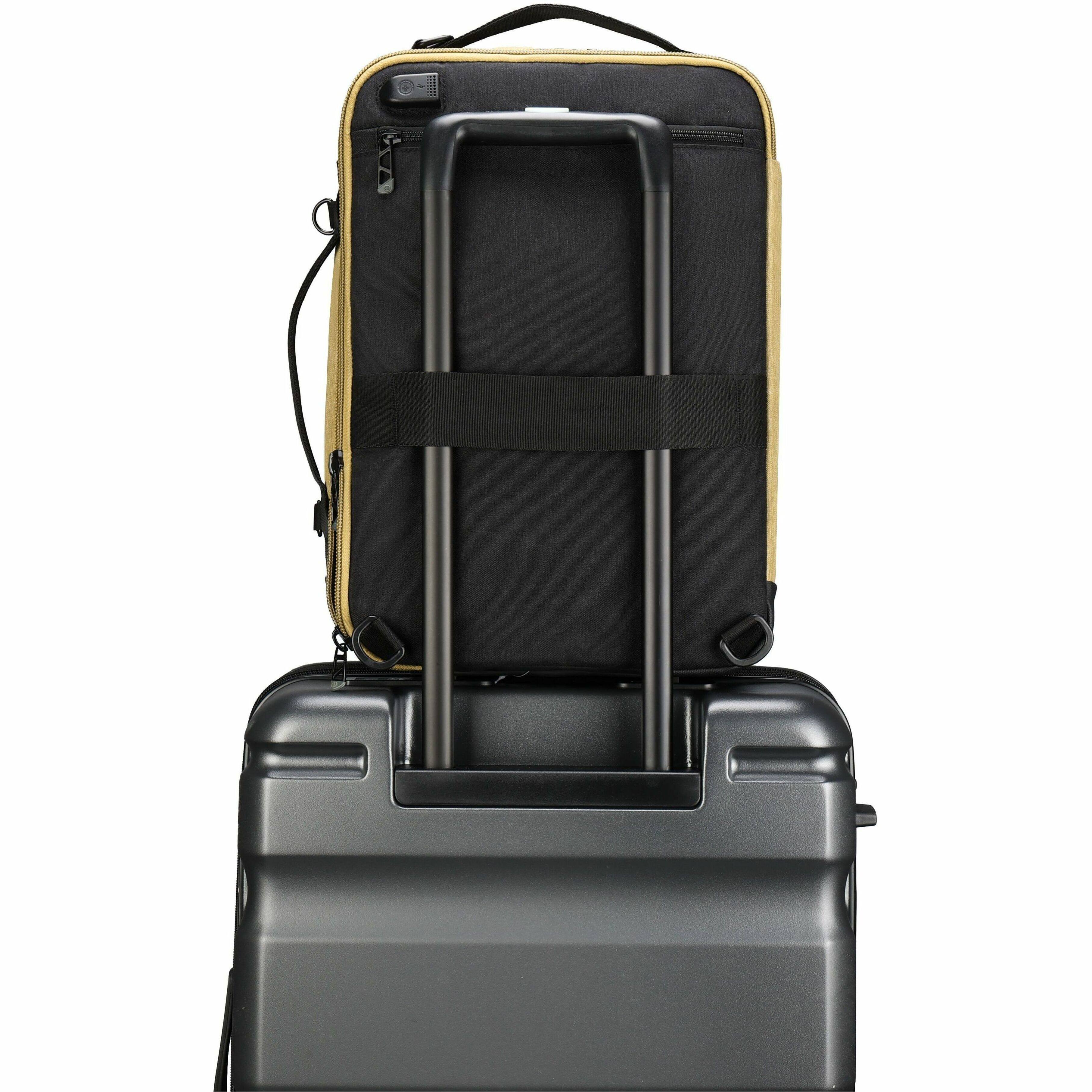 Alt View 19. Swissdigital Design - BERG Hybrid TSA-Friendly Briefcase With USB Charging Port  RFID Protection and Fits Up to 16″ Laptop - Dark Khaki.