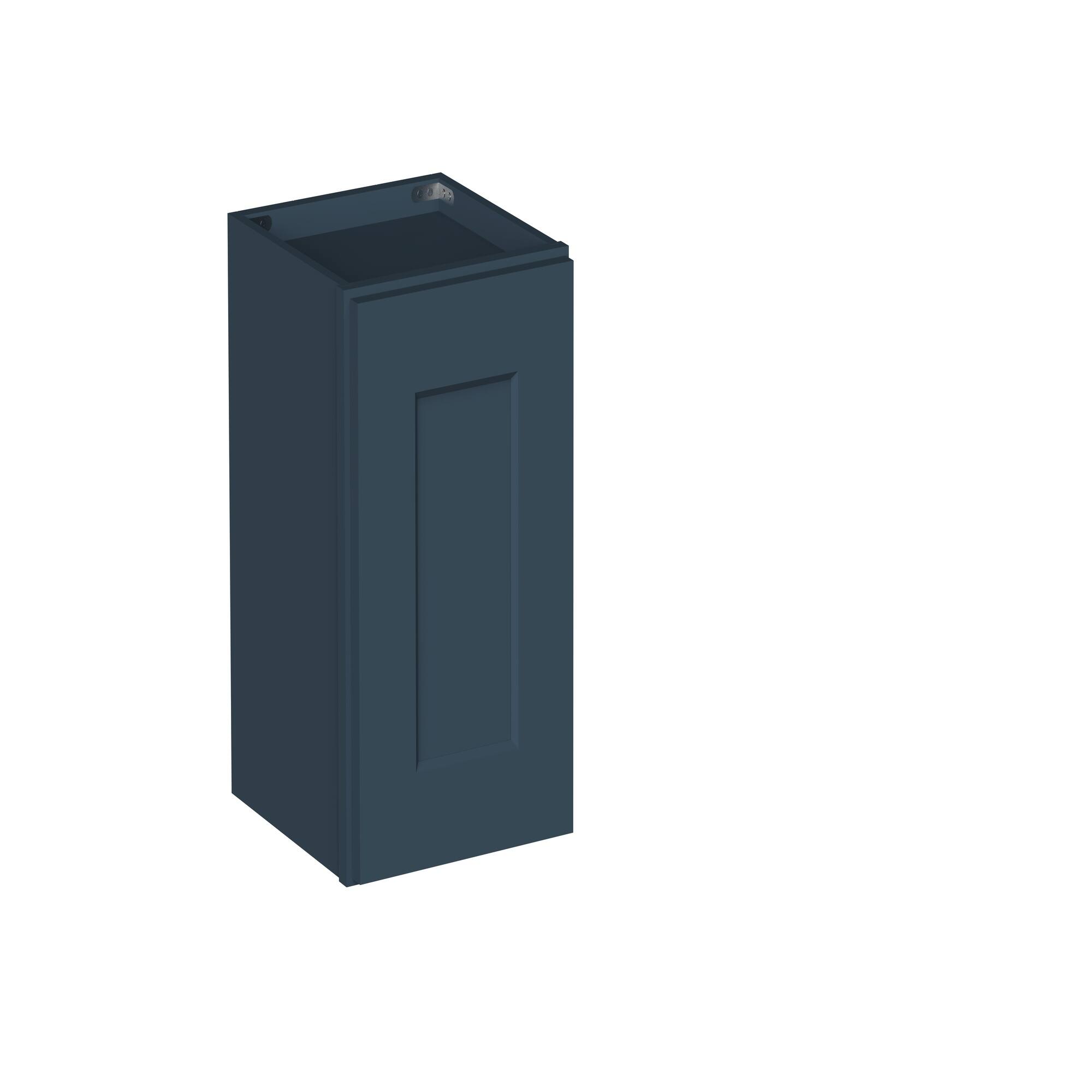 Angle. Boyel Living - 12-in W x 18-in H x 12-in D Shaker RTA Kitchen Wall Cabinet with Soft-Close - Charcoal Blue.