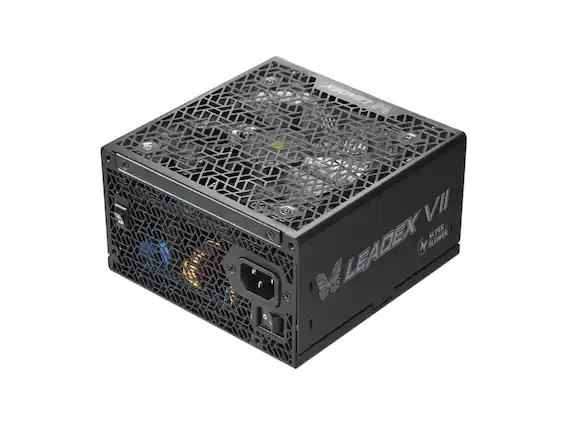 Front. Super Flower - Super Flower Leadex VII XP PRO 1200W 80+ Platinum, Full Modular, ATX 3.1, W/12VHPWR, FDB Fan, Black - black.
