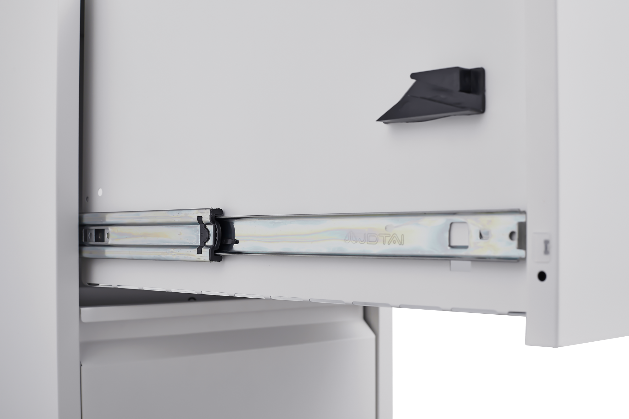 Alt View 4. Spaco - 3-Drawer Steel File Cabinet, Locking Legal Size, Vertical for Home Office - White.