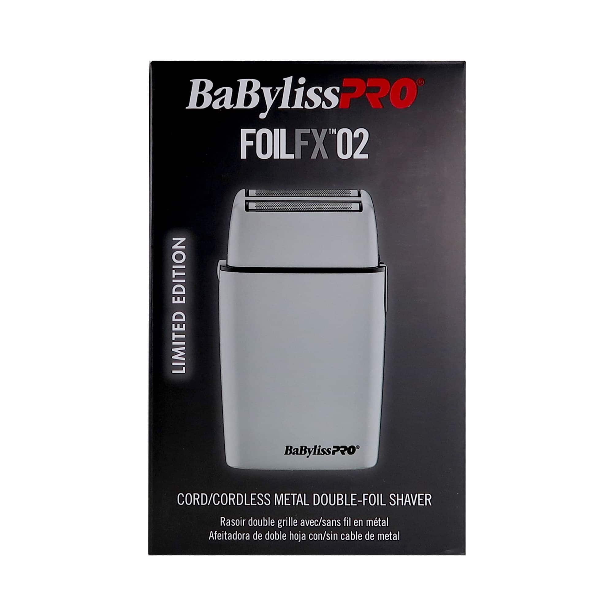 新品未使用 BaByliss Pro FOILFX02 マットグレー 限定版 Babyliss Pro LIMITED EDITION Cordless Metal Double Foil Shaver
