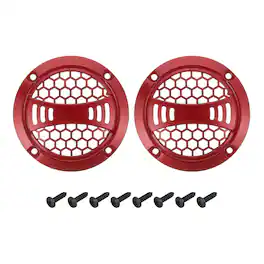 Unique Bargains - 2pcs 2" Speaker Grill Mesh Plastic Woofer Guard Protector Plastic Frame with Screws for Home Audio Car Speaker - Red