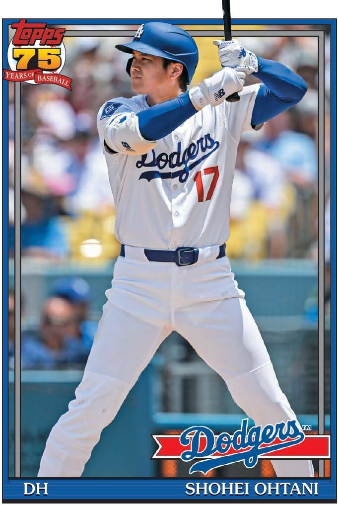 Topps 75 Years of Baseball  
A1B4  
Hoders 17  
DH  
Dodgers  
Shohei Ohtani