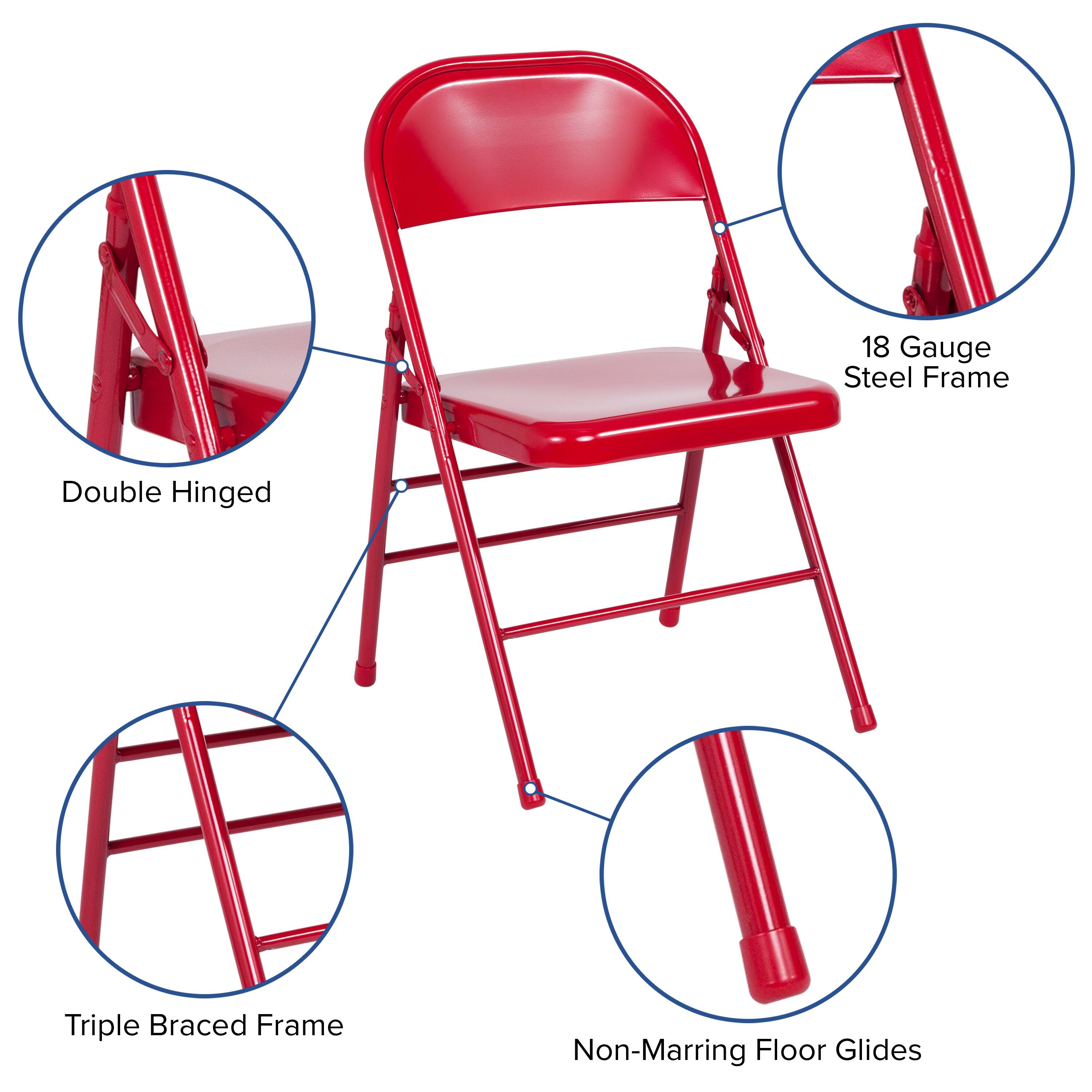 18 Gauge Steel Frame  
Double Hinged  
Triple Braced Frame  
Non-Marring Floor Glides