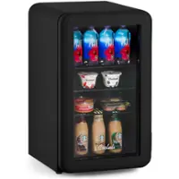 Cooluli Decor 2.4 CuFt Glass Door Beverage Cooler - Black - Front_Zoom