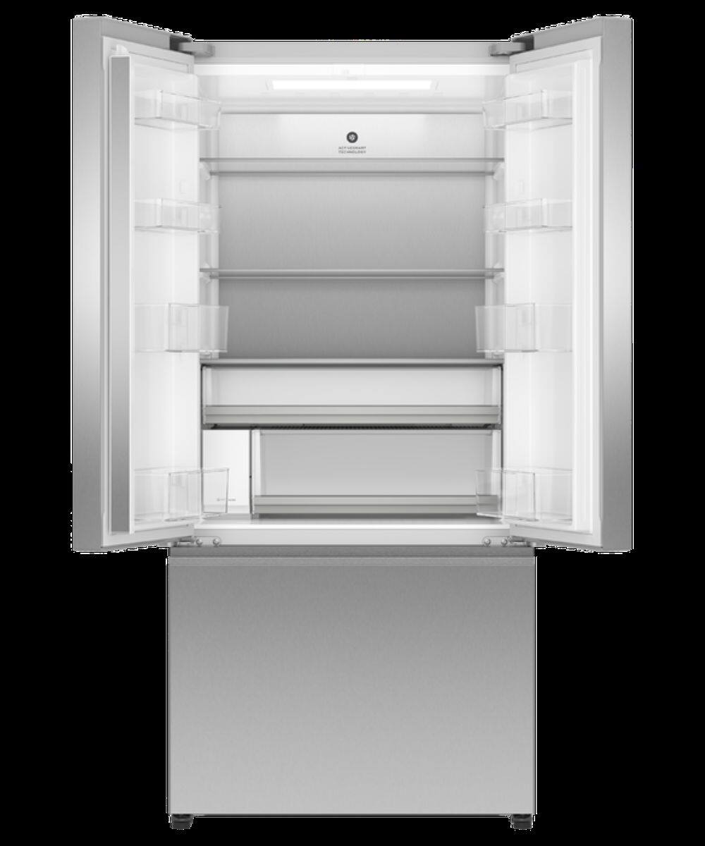 Alt View 13. Fisher & Paykel - 18 cu. Ft. Smart French Door Refrigerator with Ice - Stainless Steel.