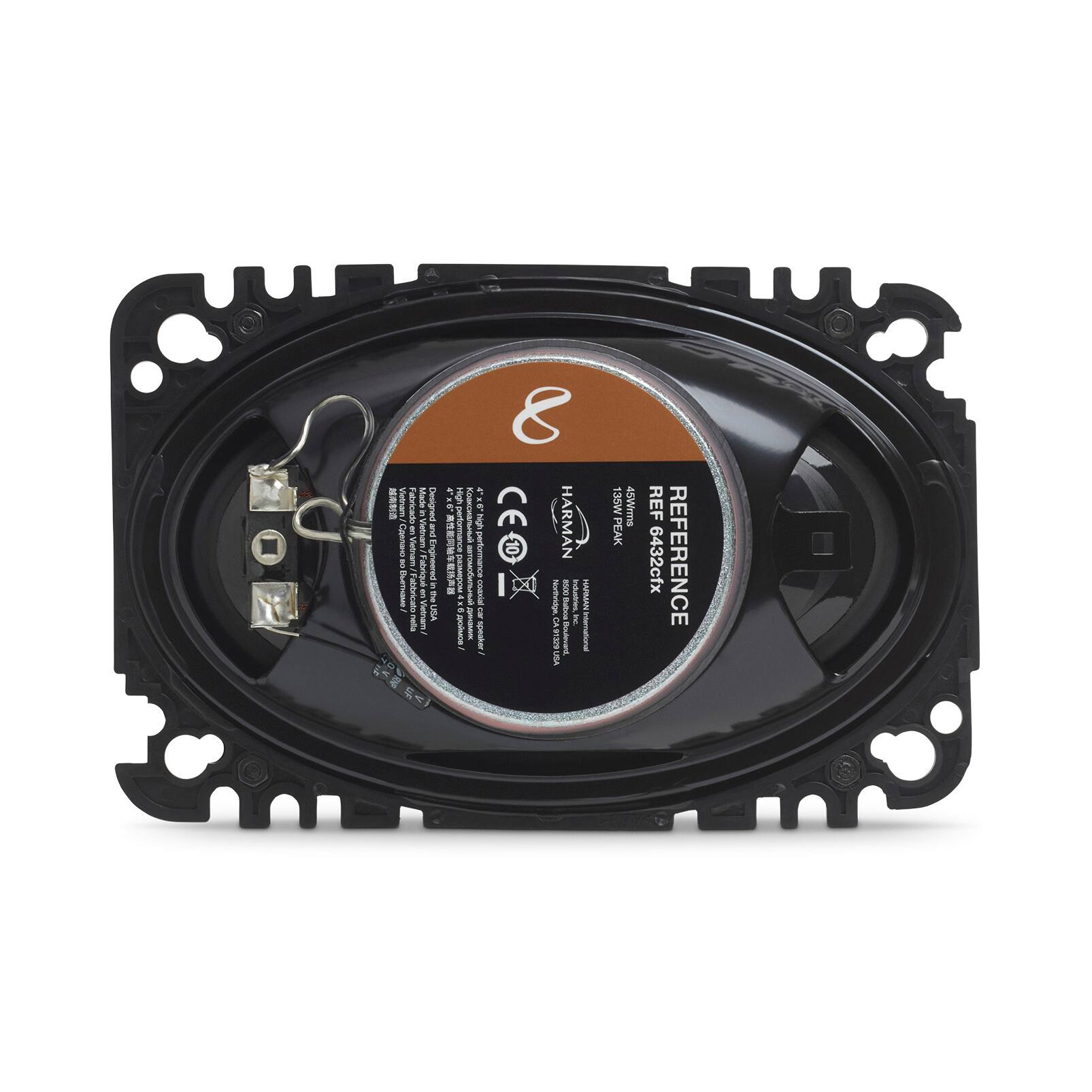 8. f  
Vietnam  
Fnbicasc  
Made Designed  
S e (  
Nghh CEO HARMAN  
I uEAs E  
I I Vielnam  
mn e  
Fabriga ngneered i I  
- 5 2 1 - n coana I  
- anno  
I Vietnam  
- I i ntoe I I on I  
- spmaker CA9122  
norn vin  
~) 135W 45Wrmo PEAK REF  
6432cfx REFERENCE