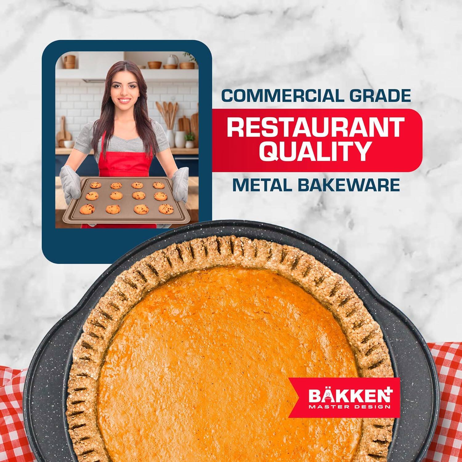 COMMERCIAL GRADE RESTAURANT QUALITY METAL BAKEWARE BKKEN MASTER DESIGN