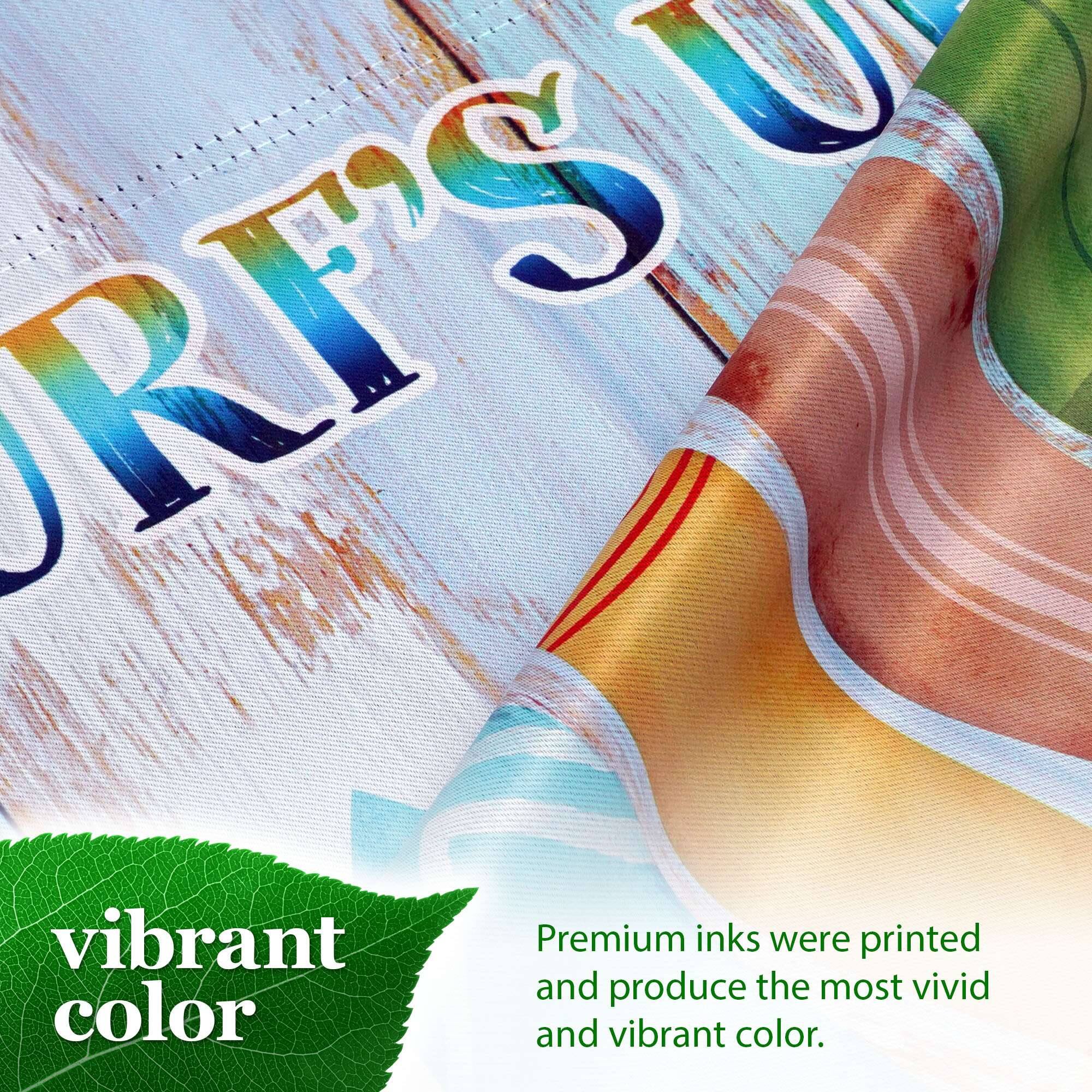 RF'S vibrant Premium inks were printed and produce the most vivid and vibrant color.