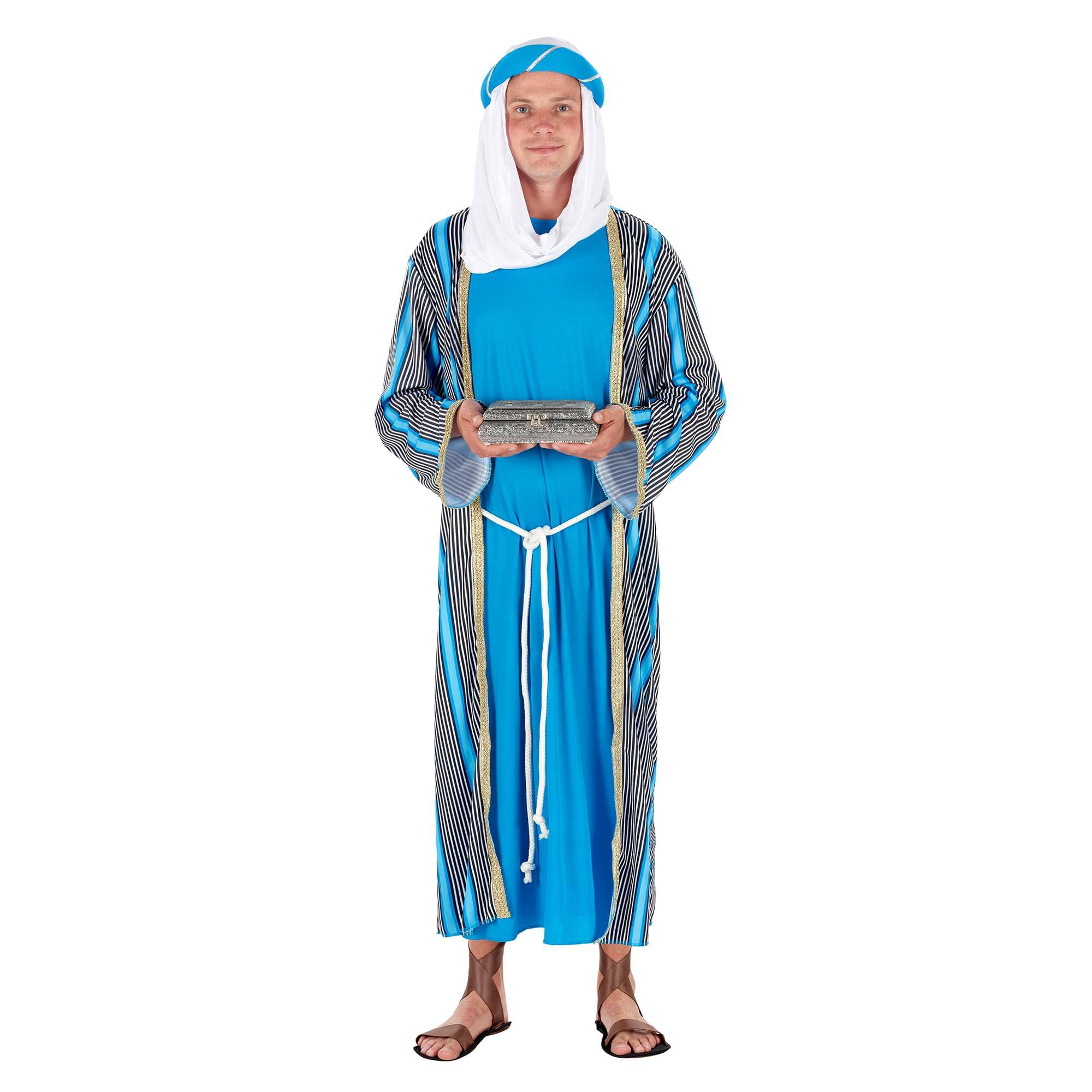 Front. Orion Costumes - Blue 3 Wise Men Adult Costume | One Size - Blue.