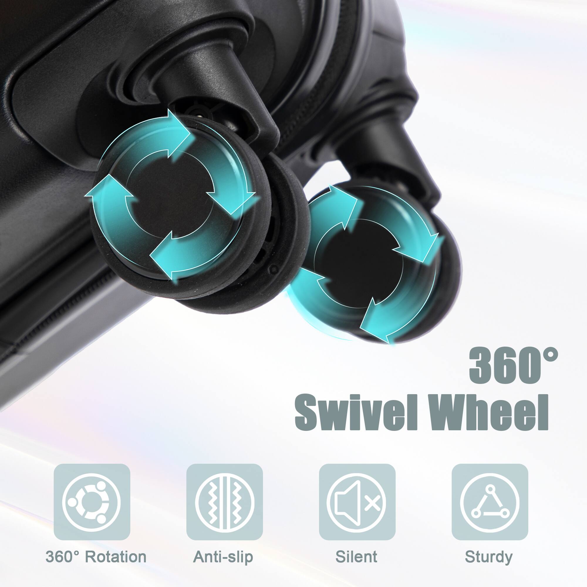 360° Swivel Wheel

- 360° Rotation
- Anti-slip
- Silent
- Sturdy