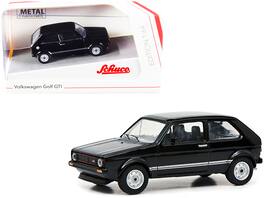Volkswagen Golf GTI Stripes 1/64 Diecast Model Car by Schuco - Black with Silver