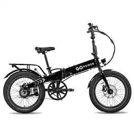 GoPowerBike - GoVolt Folding Electric Bike | 20" | 500W | 20mph | 45+ Mile Range - One size - Black
