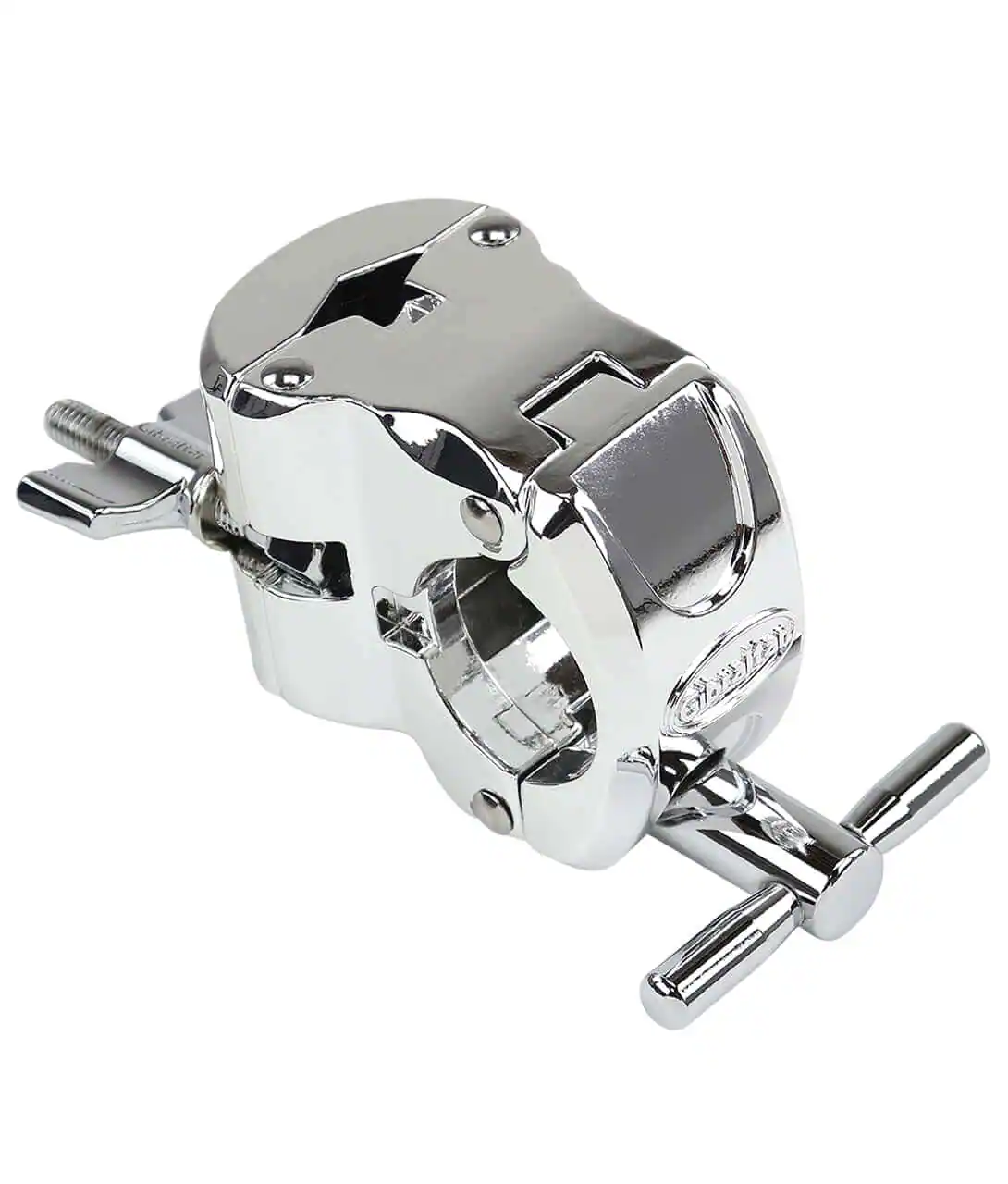Angle. Gibraltar Hardware - Road Series Chrome Super Multi-Clamp for Drum Hardware, Heavy Duty Clamp for Toms and Accessories.