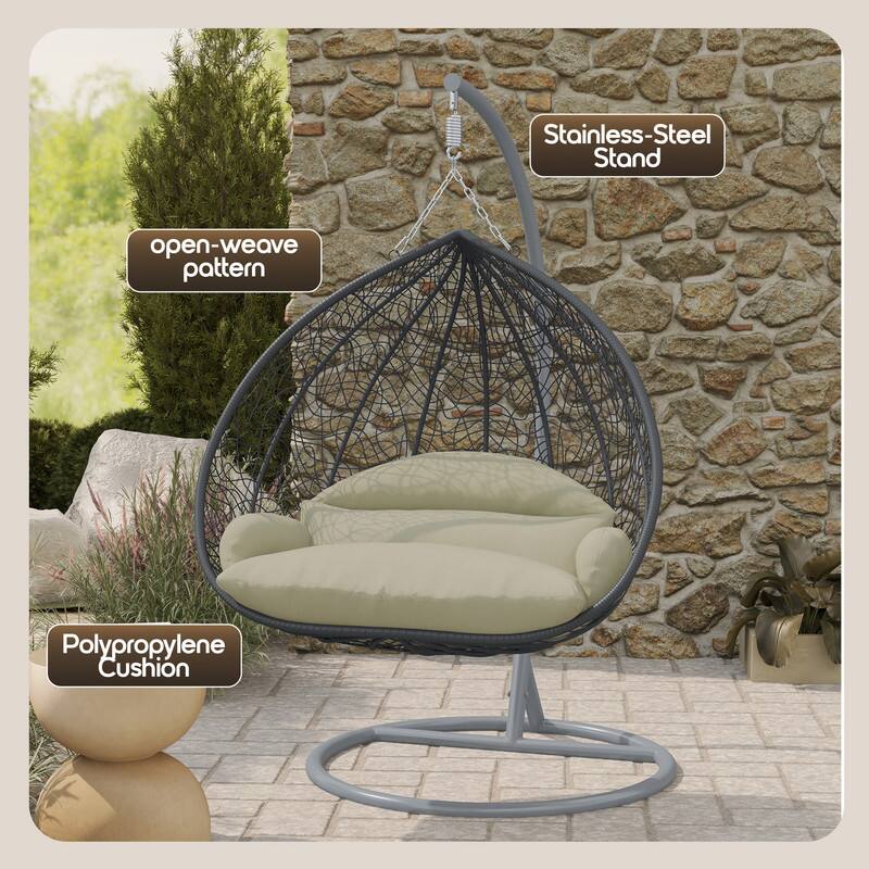Stainless-Steel Stand  
Open-weave pattern  
Polypropylene Cushion