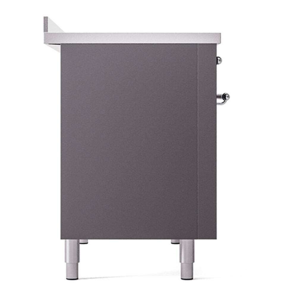 Alt View 8. ILVE - ILVE Nostalgie II 48 inch Induction Range with 6 Induction Elements (Graphite Matte) - Graphite Matte.