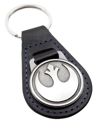 Front. Quantum Mechanix - Star Wars Rebel Alliance Insignia Key Ring - Black.
