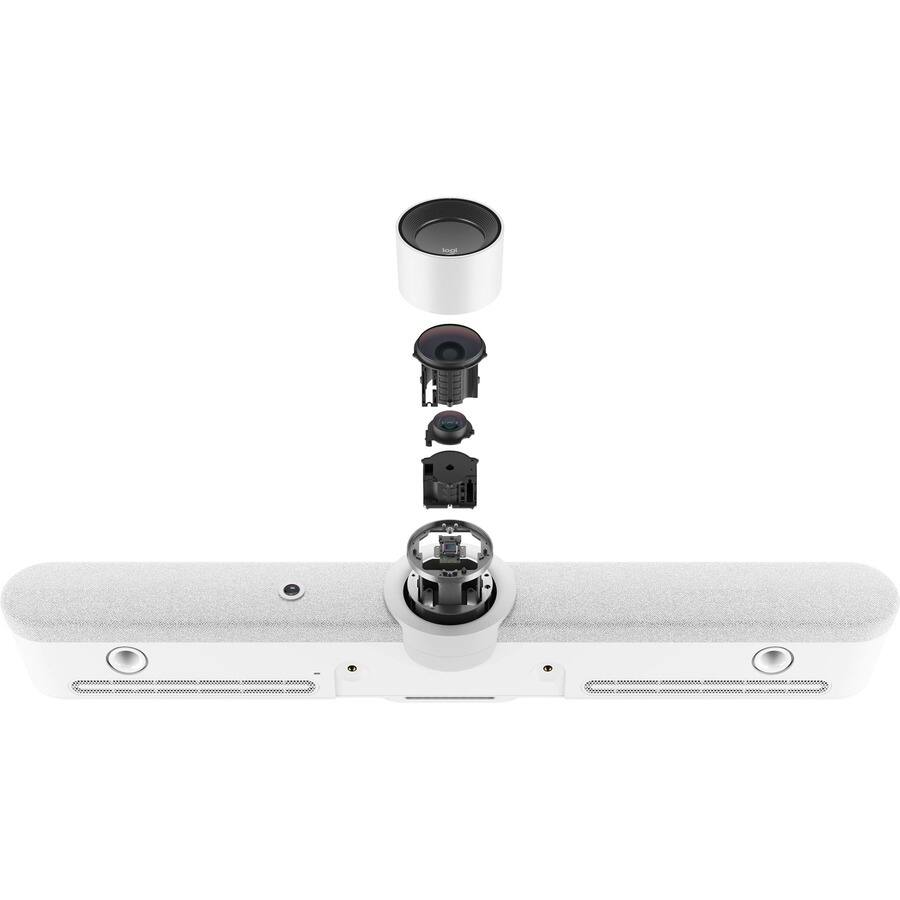 Alt View 2. Logitech - Logitech Rally Bar Mini All-In-One Video Bar for Small to Medium Rooms, White - 3840 x 2160 Video - 120&deg; Angle - 4x.