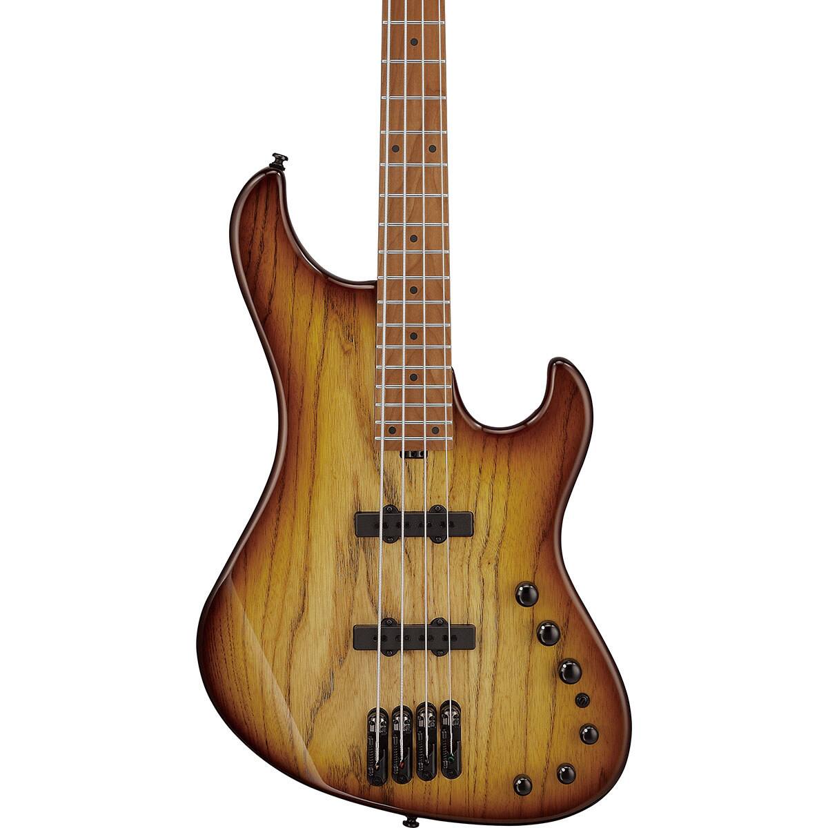 Alt View 3. Ibanez - Ibanez MDM Mode MDM1300 Electric Bass Guitar, Natural Stained Amber Burst.