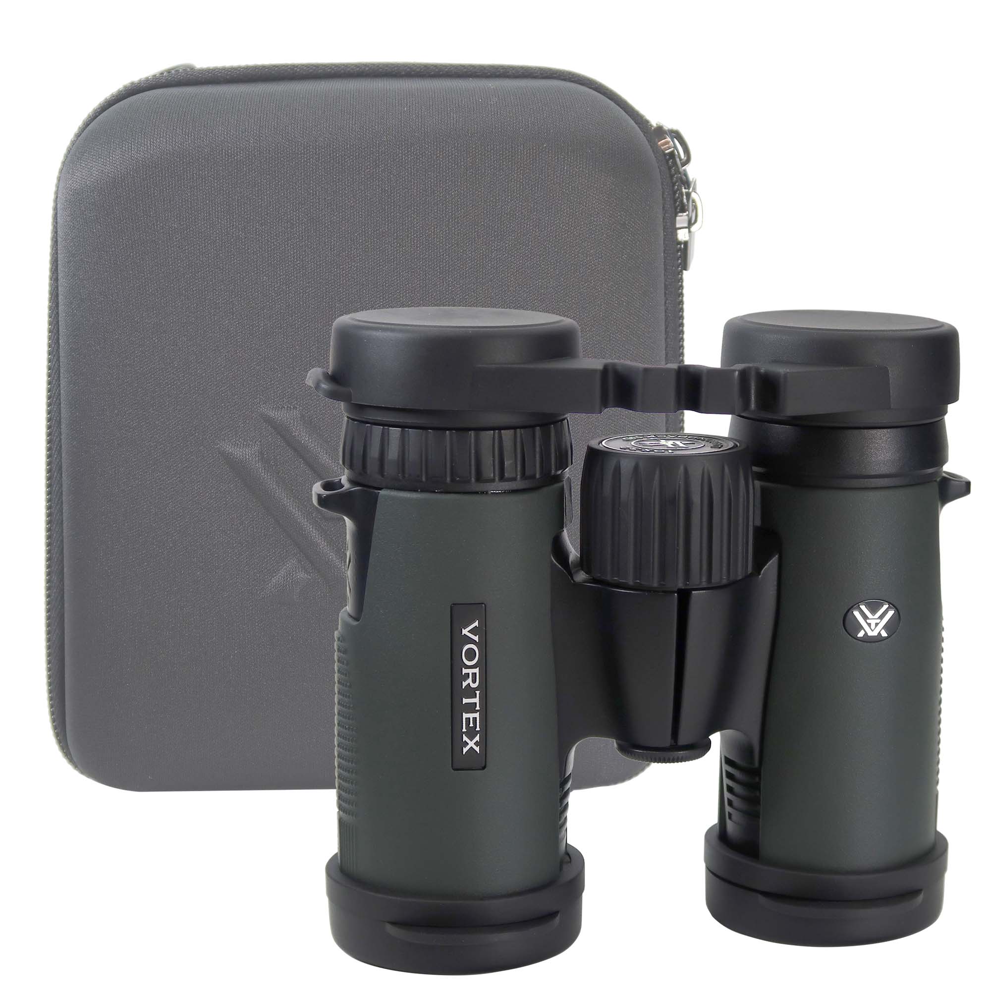 Front. Vortex - Vortex 10x32 Diamondback HD Binoculars - Green.