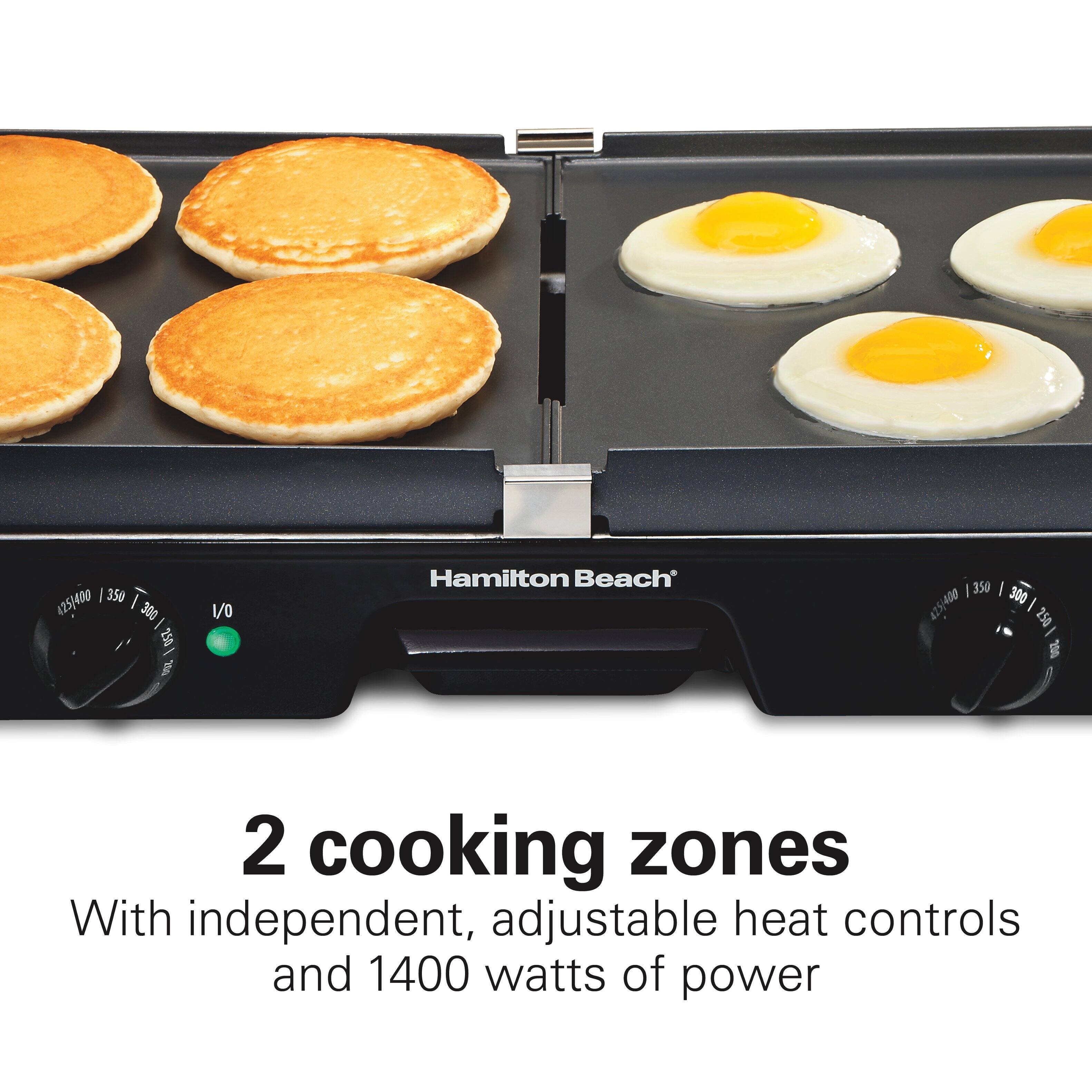 2 cooking zones  
With independent, adjustable heat controls and 1400 watts of power