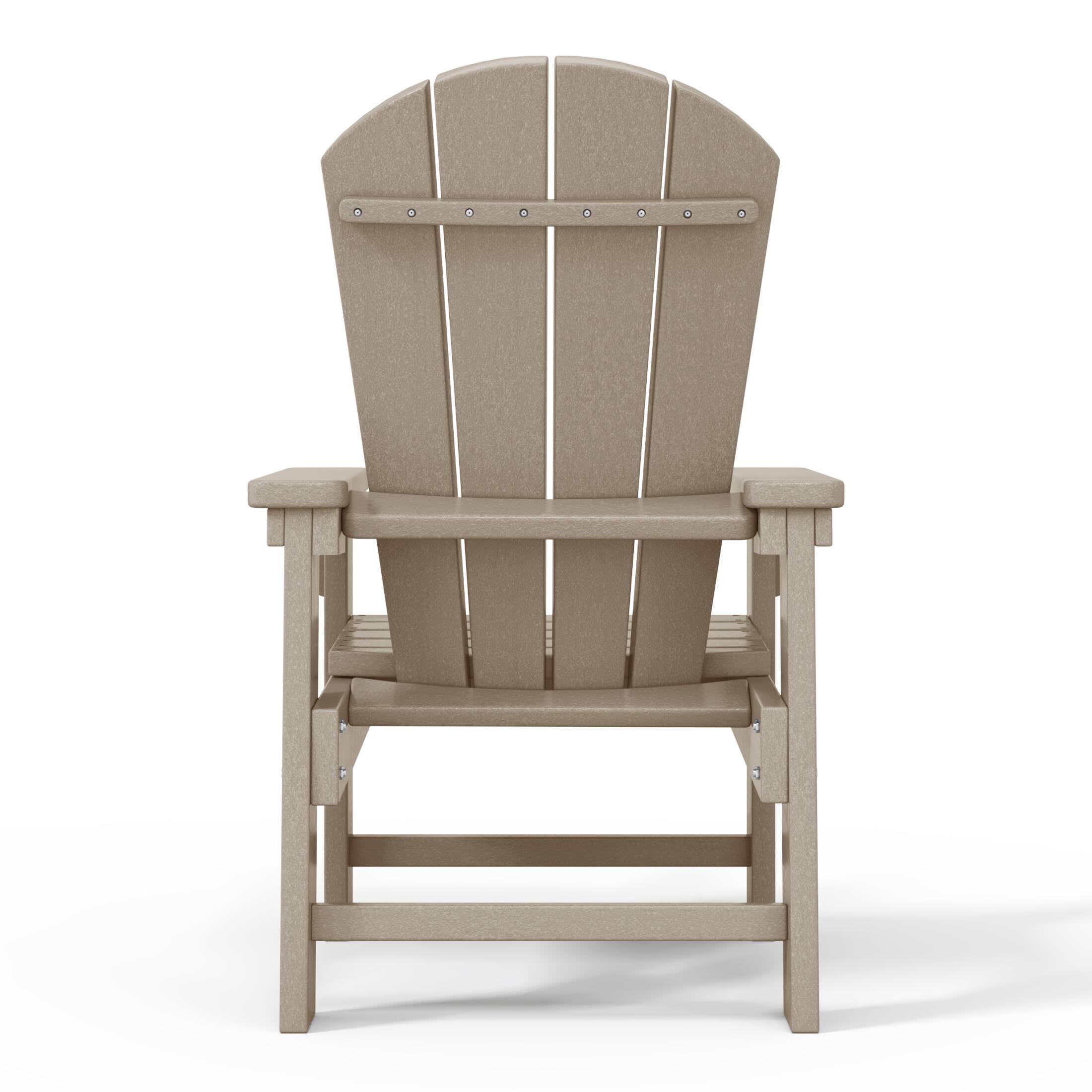 Alt View 3. WestinTrends - WestinTrends Malibu Kids Outdoor HDPE Adirondack Plastic Patio Chair - Weathered Wood.