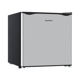 BANGSON - 1.6 Cu.Ft Mini Fridge with Freezer, Compact Refrigerator for Snacks, Office Dorm Bedroom - Silver