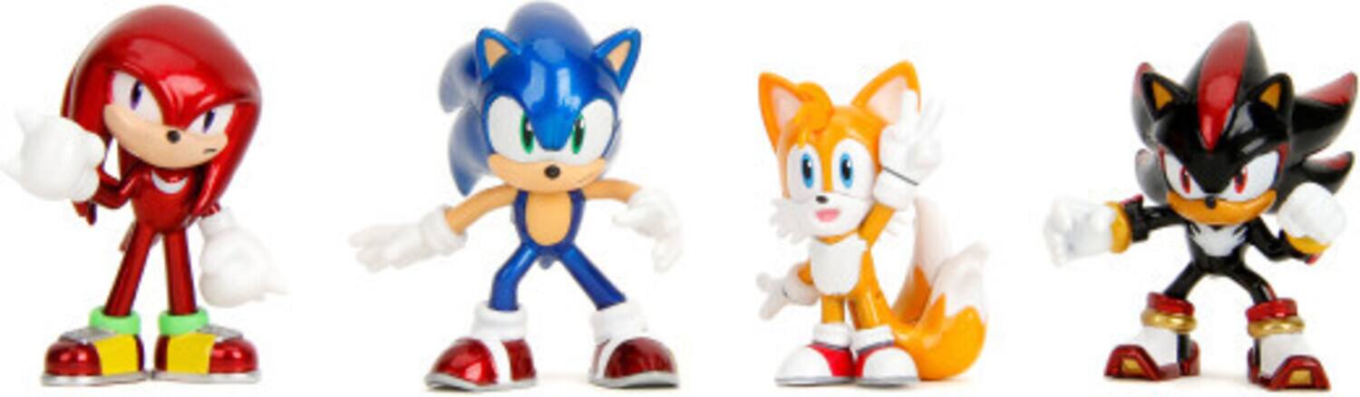 Alt View 1. Jada Toys - Jada Toys - Sonic the Hedgehog - MetalFigs - 2.5" Diecast Figure 4-Pack (Sonic, Knuckles, Tails, - Collectibles - Multicolor.